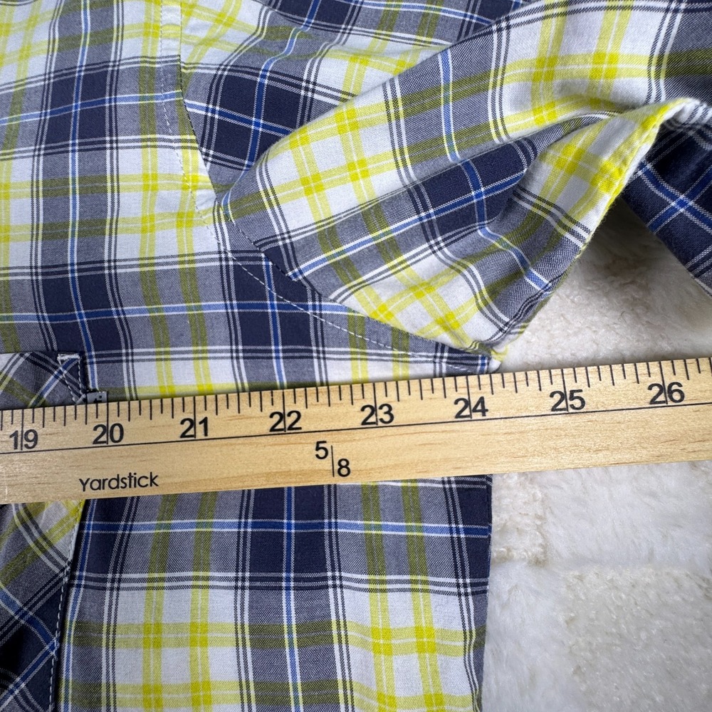 Carhartt Men's Short Sleeve Yellow and Gray‎ Button Up Shirt Size Large - Picture 10 of 11